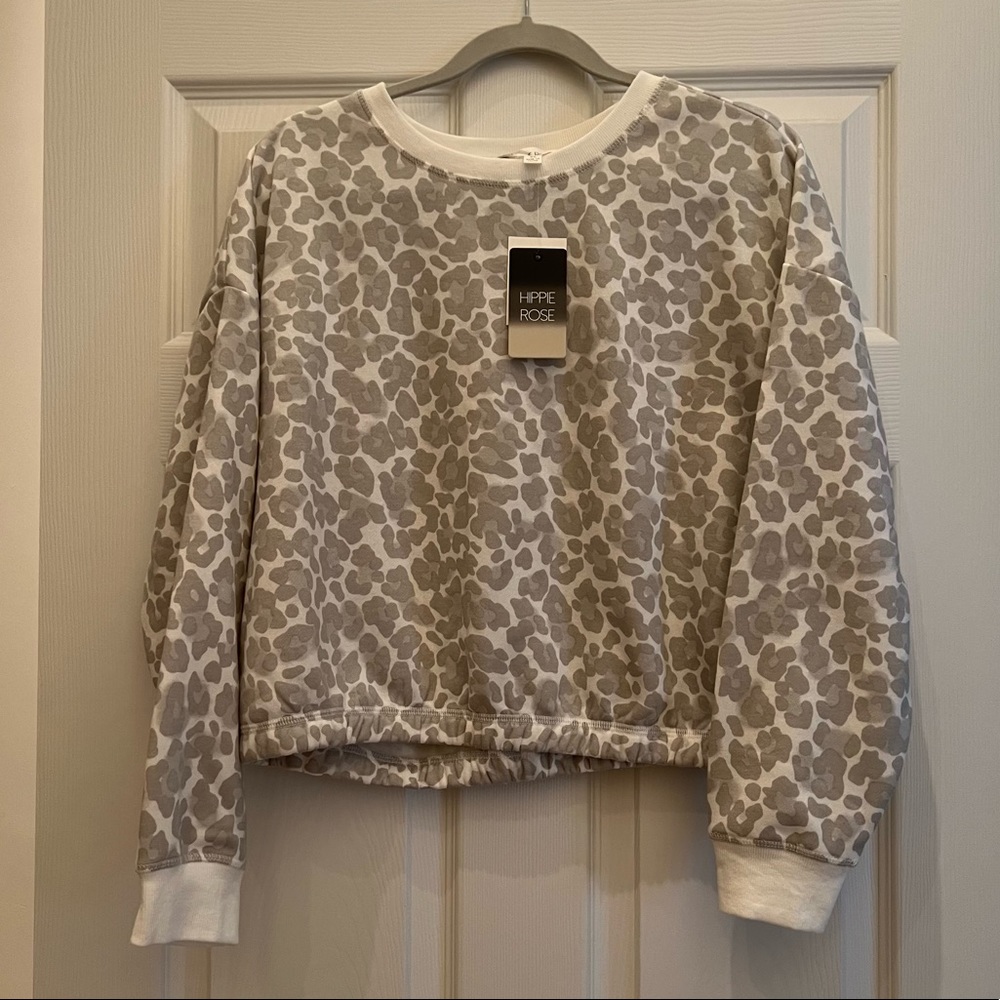 Hippie Rose Cropped Sweatshirt - NWT